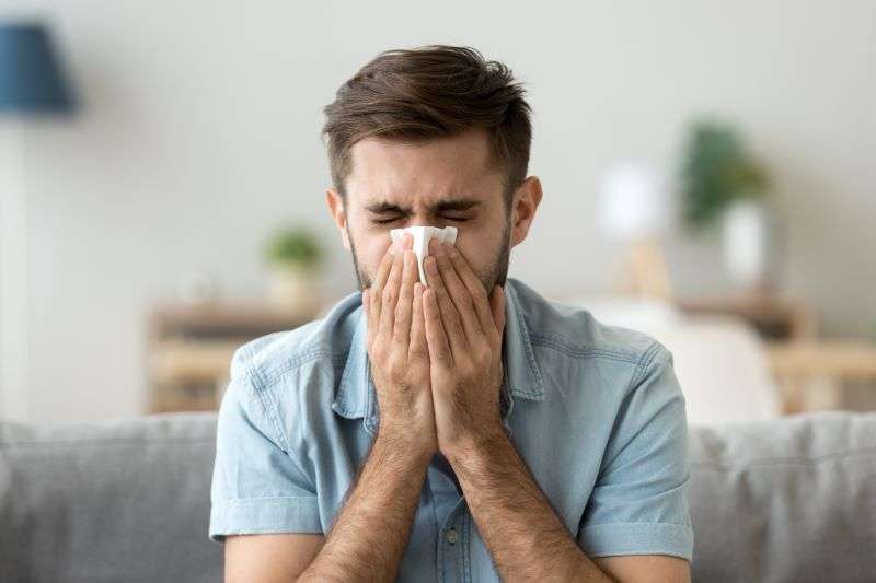 man with sinus problems