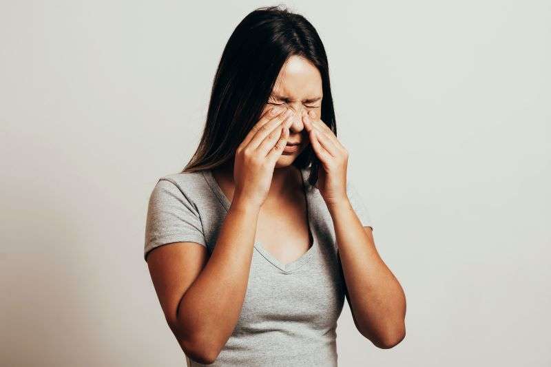 woman with sinus problems